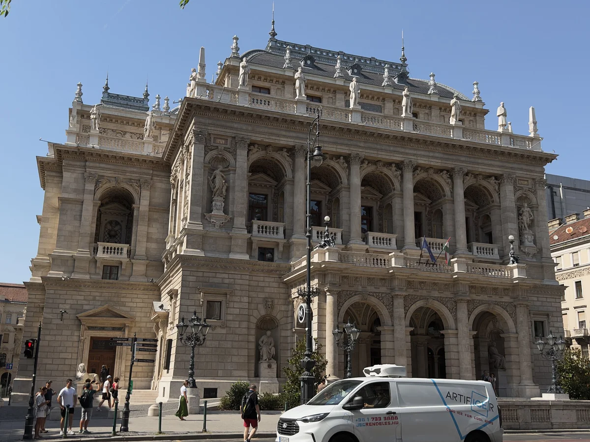The Hungarian State Opera House on Andrássy Avenue, the meeting point of the Budapest Christmas market tour with a Basilica visit